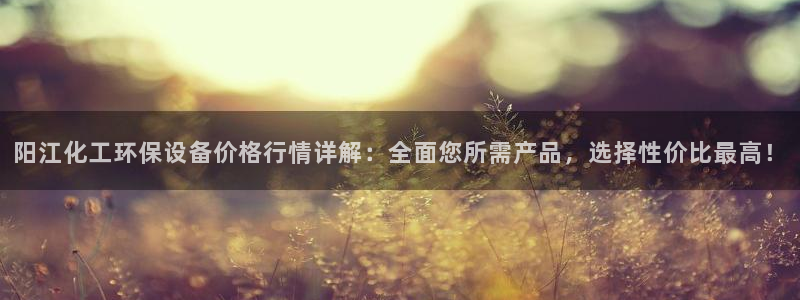 亿万先生手游下载官网：阳江化工环保设备价格行情详解：全面您所需产品，选择性价比最高！